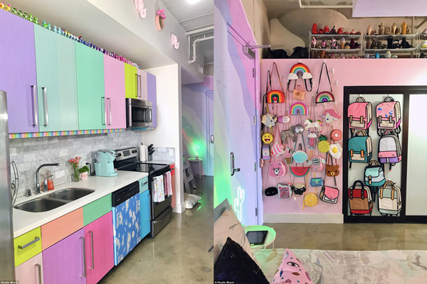 少女心炸裂！好想擁有這間夢幻的“彩虹屋”（組圖）