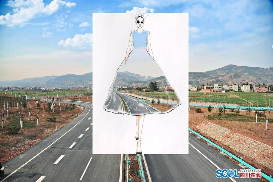 把高速公路做成衣服穿上身 美不美？（組圖）
