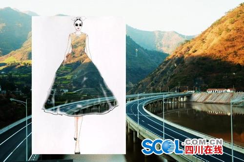 把高速公路做成衣服穿上身 美不美？（組圖）