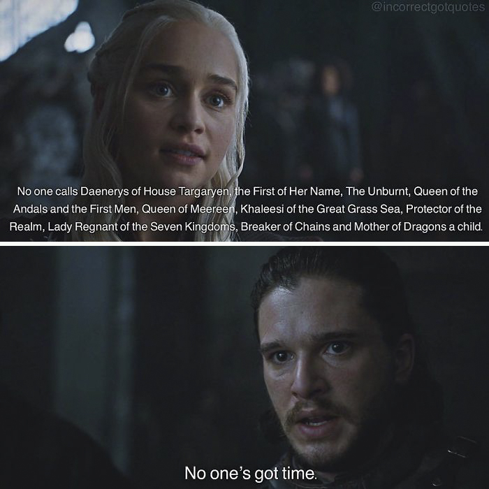 笑崩！《權(quán)力的游戲》惡搞版對(duì)白（組圖）