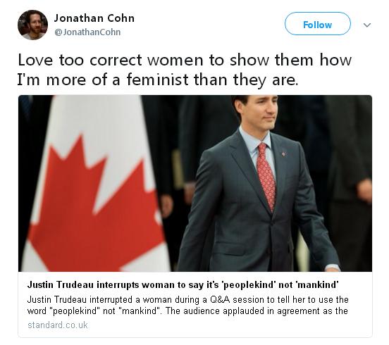 到底用mankind還是peoplekind？ 加拿大總理也開始“咬文嚼字”