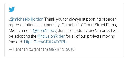 達蒙、阿弗萊克等響應inclusion rider 這個條款究竟是什么