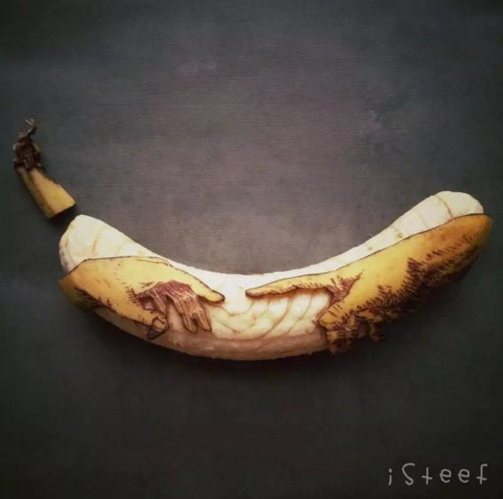 水果變身藝術(shù)品，香蕉還可以這么玩兒