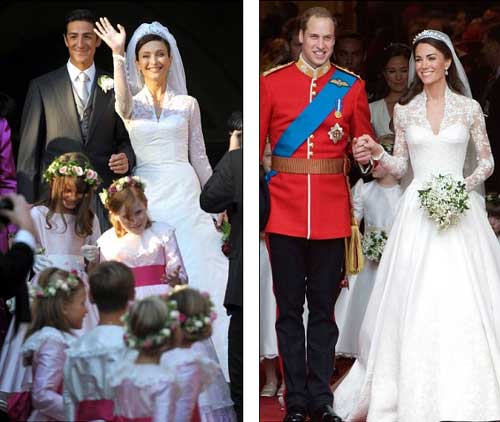 撞衫！英新王妃婚紗被指“抄襲”