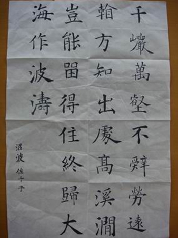 國(guó)際學(xué)生書(shū)法課喜結(jié)碩果