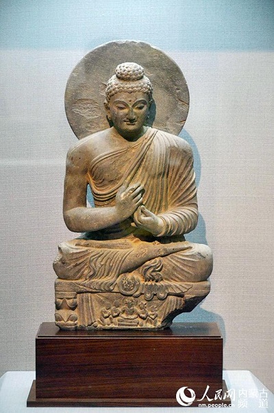 Gandhara Buddha statues exhibited in Inner Mongolia