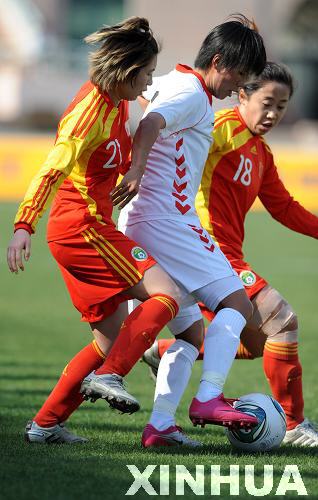 女足奧運(yùn)熱身賽在青島舉行 中國(guó)勝朝鮮
