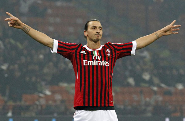 Zlatan Ibrahimovic scored twice, including his 100th Serie A goal, in AC Milan's embarrassingly one-sided 4-0 win over Chievo on Sunday. Centurion Ibrahimovic inspires Milan rout