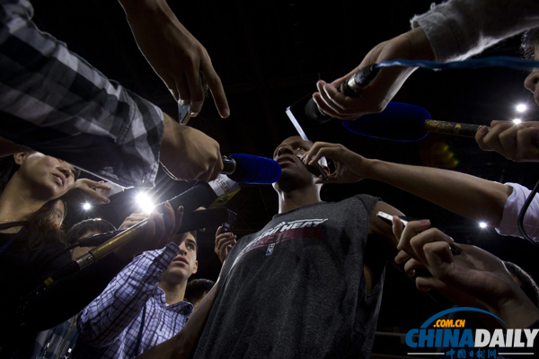 NBA中國(guó)賽：熱火隊(duì)賽前訓(xùn)練亮相萬事達(dá)中心