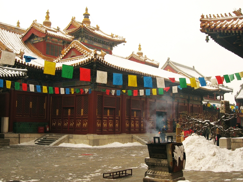 Snow-covered Lama Temple