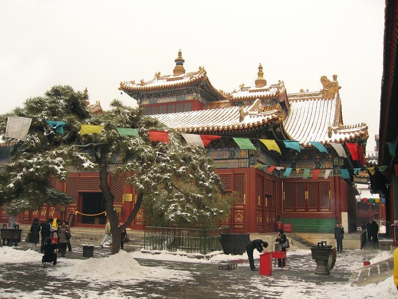 Snow-covered Lama Temple