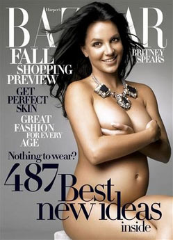 Pregnant Britney Spears poses nude for magazine