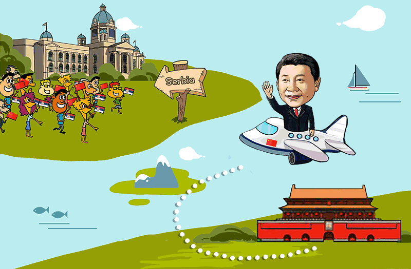 Cartoon commentary, Xi's Europe-Asia tour ①: Open up new cooperation prospects