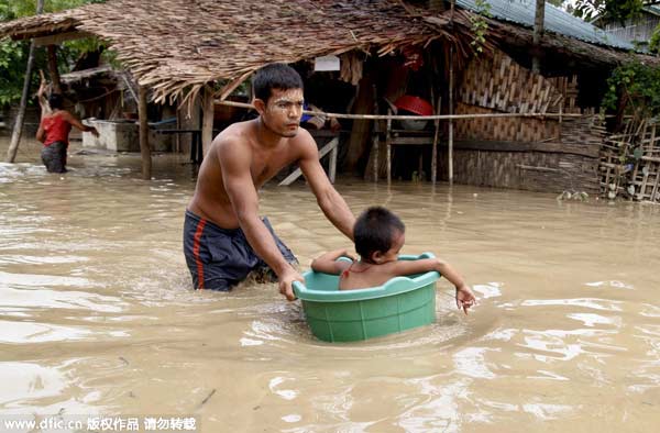 Chinese rescue team arrives in Myanmar to help flood victims
