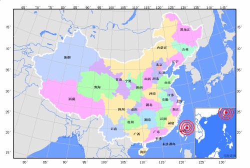 臺灣花蓮海域今天凌晨發(fā)生6.7級地震(組圖)
